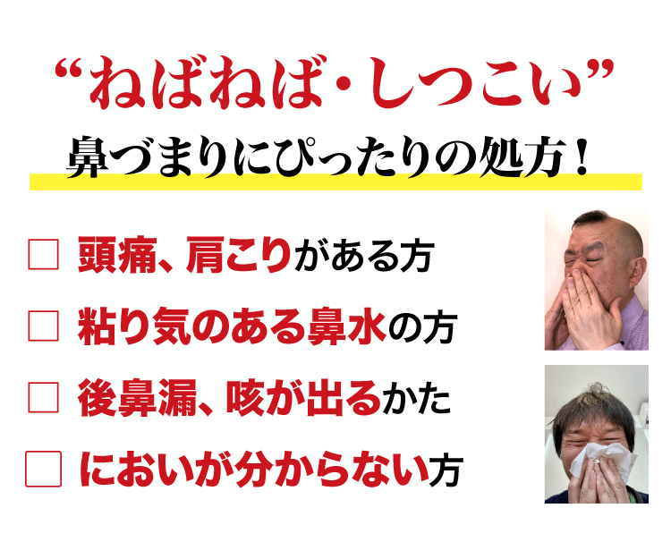 ねばねば・しつこい鼻づまり