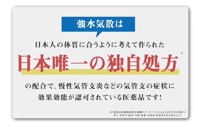 強水気散は日本人の体質に合うように考えて作られた