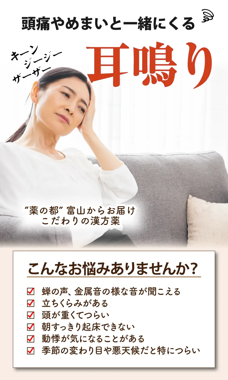 頭痛やめまいと一緒にくる耳鳴り